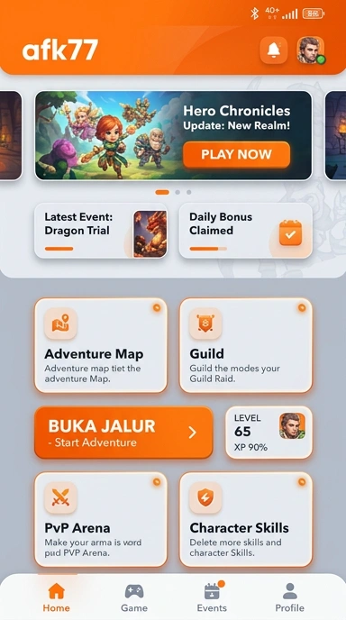 Tampilan link alternatif afk77