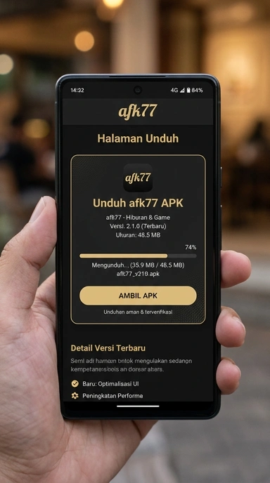 Tampilan halaman APK afk77