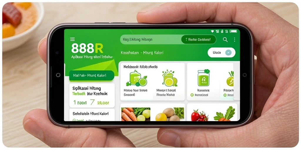 Screenshot aplikasi 888R menampilkan antarmuka pengguna yang sederhana dan informatif.